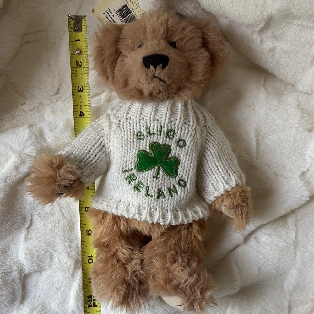 Plush Bear with Irish Sligo Knit Sweater NWT